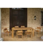 Victoria Dome - Kültéri bútorok / Kültéri étkezőgarnitúra - Arkimueble ECO teakfa 6 személyes étkezőasztal