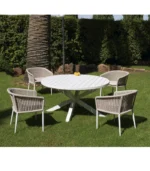 Victoria Dome - Kültéri bútorok / Kültéri étkezőgarnitúrák - Santorini 4 személyes étkezőgarnitúra