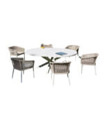 Victoria Dome - Kültéri bútorok / Kültéri étkezőgarnitúrák - Santorini 6 személyes étkezőgarnitúra