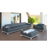 Victoria Dome - Kültéri bútorok / Kerti kanapék - Sorrento kanapé (Silvertex Titanium)