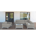 Victoria Dome - Kültéri bútorok / Kerti kanapék - Sorrento sarokkanapé asztallal (Silvertex Macadamia)