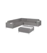 Victoria Dome - Kültéri bútorok / Kerti kanapék - Sorrento sarokkanapé asztallal (Silvertex Titanium)