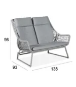 Victoria Dome - Kültéri bútorok / Kültéri kanapé - Verona kétszemélyes kanapé